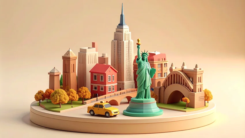 Miniatura ilustrada de Nova York